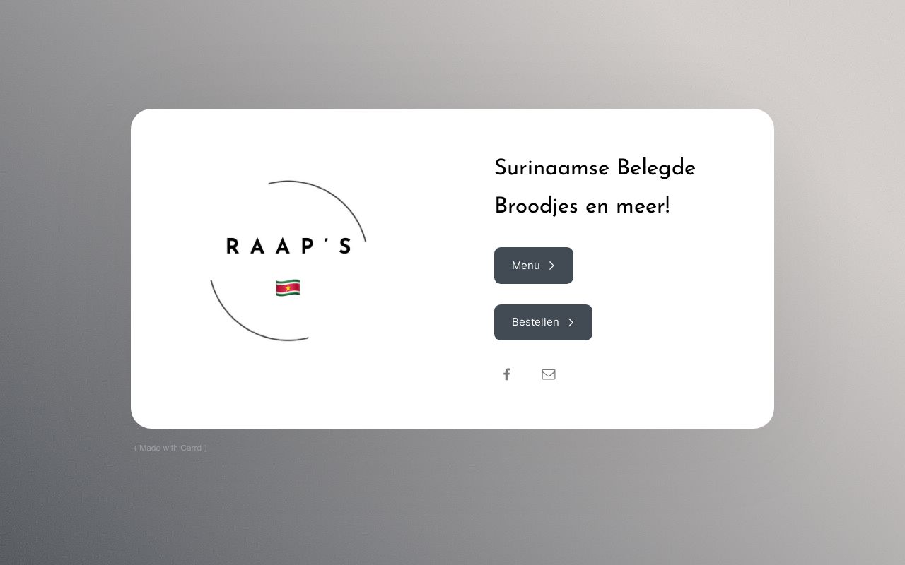 RAAP' S SURINAAMSE BELEGDE BROODJES EN MEER!